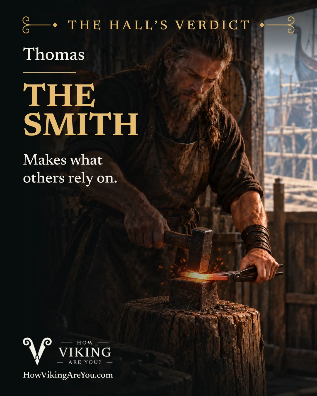 Example Viking Signature for Thomas, The Smith: Makes what others rely on.
